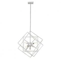 5-Light Plated Brushed Nickel Pendant by OVE Decors