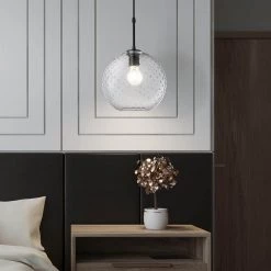 Manika 10 in. 1-Light Brushed Nickel and Black Wire Ceiling Pendant Light by OVE Decors -Kenroy Home Sales brushed nickel ove decors chandeliers 15lpe mani10 ln 31 1000