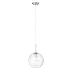 Manika 10 in. 1-Light Brushed Nickel and Black Wire Ceiling Pendant Light by OVE Decors -Kenroy Home Sales brushed nickel ove decors chandeliers 15lpe mani10 ln c3 1000