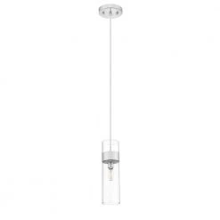 Ivy 1-Light Brushed Nickel Pendant with Clear Glass Shade by OVE Decors 10 Ivy 1-Light Brushed Nickel Pendant with Clear Glass Shade by OVE Decors -Kenroy Home Sales brushed nickel ove decors chandeliers 15lper ivy605 l 4f 1000