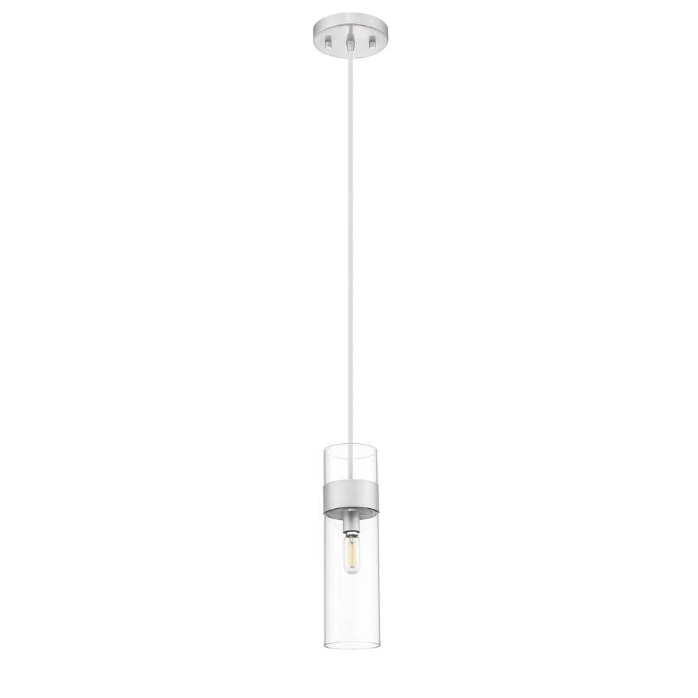 Ivy 1-Light Brushed Nickel Pendant with Clear Glass Shade by OVE Decors 5 Ivy 1-Light Brushed Nickel Pendant with Clear Glass Shade by OVE Decors - Image 3