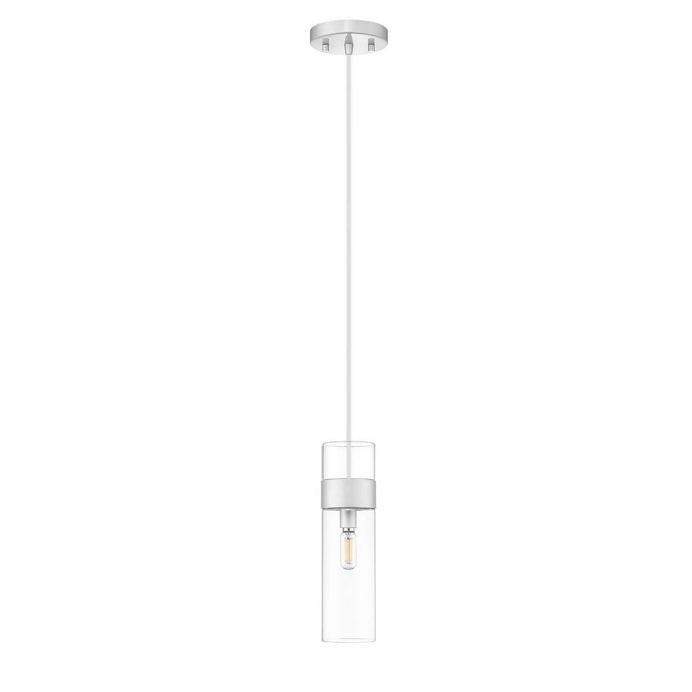 Ivy 1-Light Brushed Nickel Pendant with Clear Glass Shade by OVE Decors 4 Ivy 1-Light Brushed Nickel Pendant with Clear Glass Shade by OVE Decors - Image 2