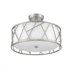Alexandra 15 in. 3-Light Plated Brushed Nickel Semi-Flush Mount Light by OVE Decors 14 Alexandra 15 in. 3-Light Plated Brushed Nickel Semi-Flush Mount Light by OVE Decors -Kenroy Home Sales brushed nickel ove decors flush mount lights 15lfm alex15 bn 4f 1000