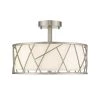 Alexandra 15 in. 3-Light Plated Brushed Nickel Semi-Flush Mount Light by OVE Decors -Kenroy Home Sales brushed nickel ove decors flush mount lights 15lfm alex15 bn 64 1000