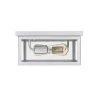 Ivy 11.8 in. W 2-Light Brushed Nickel Square Flush Mount by OVE Decors