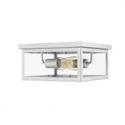 Ivy 11.8 in. W 2-Light Brushed Nickel Square Flush Mount by OVE Decors -Kenroy Home Sales brushed nickel ove decors flush mount lights 15lfmr ivy812 l c3 1000