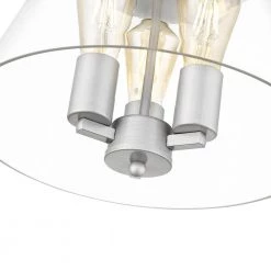 Lois 13 in. 3-Light Brushed Nickel Semi-Flush Mount with Clear Glass Shade by OVE Decors 12 Lois 13 in. 3-Light Brushed Nickel Semi-Flush Mount with Clear Glass Shade by OVE Decors -Kenroy Home Sales brushed nickel ove decors flush mount lights 15lsfr loi813 l 44 1000