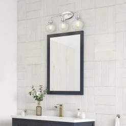 Norwich 24.41 in. W 3-Light Brushed Nickel Vanity Light with Seeded Glass Shade by OVE Decors 15 Norwich 24.41 in. W 3-Light Brushed Nickel Vanity Light with Seeded Glass Shade by OVE Decors -Kenroy Home Sales brushed nickel ove decors vanity lighting 15lva norw24 ln 31 1000