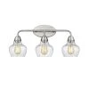 Norwich 24.41 in. W 3-Light Brushed Nickel Vanity Light with Seeded Glass Shade by OVE Decors