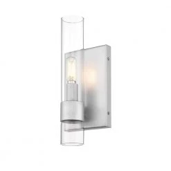 Ivy 4.72 in. Brushed Nickel Sconce with Clear Glass Shade (2 Pack) by OVE Decors -Kenroy Home Sales brushed nickel ove decors vanity lighting 15lvar ivy405 l 1f 1000