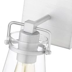 Lois 1-Light Brushed Nickel Sconce with Clear Glass Shade (2-Pack) by OVE Decors -Kenroy Home Sales brushed nickel ove decors vanity lighting 15lvar loi705 l 1f 1000