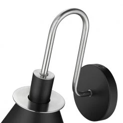 Olly 1-Light Black and Brushed Nickel Wall Sconce by OVE Decors -Kenroy Home Sales brushed nickel ove decors wall sconces 15lva olly07 pb 1f 1000