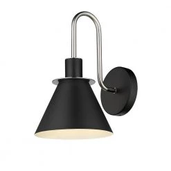 Olly 1-Light Black and Brushed Nickel Wall Sconce by OVE Decors -Kenroy Home Sales brushed nickel ove decors wall sconces 15lva olly07 pb 4f 1000