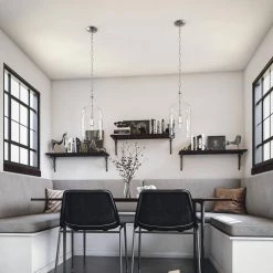 Capri 1-Light Brushed Nickel Pendant with Clear Glass Shade by Kenroy Home -Kenroy Home Sales brushed nickel with clear glass kenroy home chandeliers 91830bn 31 1000