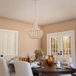 Dumas 3-Light Steel Chandelier with Wood Shade by Kenroy Home 11 Dumas 3-Light Steel Chandelier with Wood Shade by Kenroy Home -Kenroy Home Sales brushed steel finish kenroy home chandeliers 93131bs 4f 1000