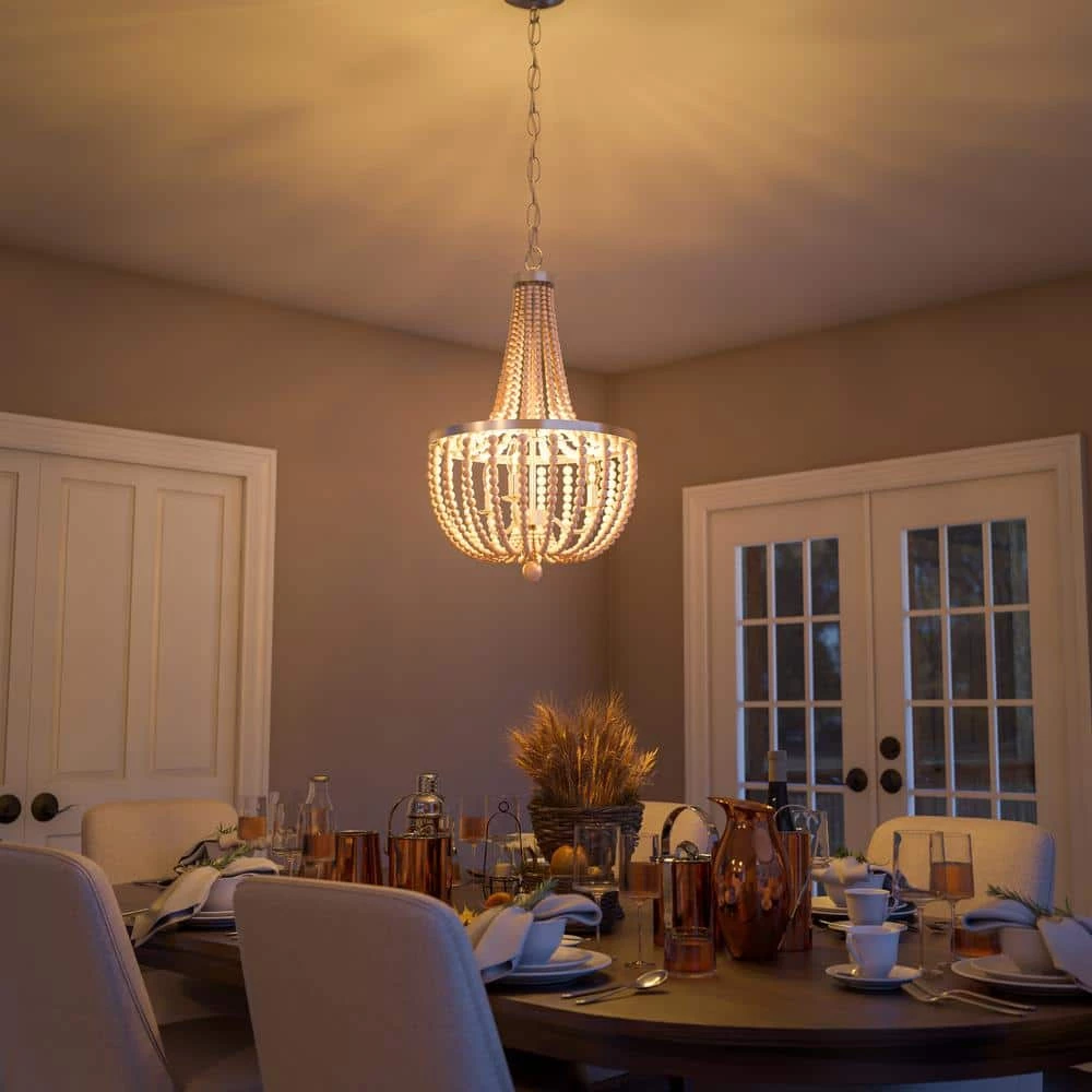 Dumas 3-Light Steel Chandelier with Wood Shade by Kenroy Home 8 Dumas 3-Light Steel Chandelier with Wood Shade by Kenroy Home - Image 6