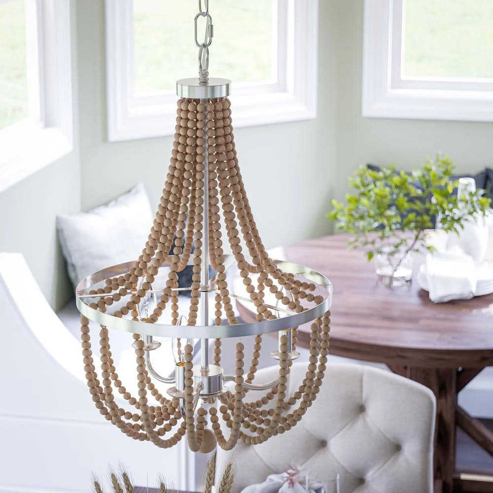 Regas 3-Light Wood Chandelier by Kenroy Home 6 Regas 3-Light Wood Chandelier by Kenroy Home - Image 4