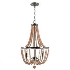 Regas 3-Light Wood Chandelier by Kenroy Home