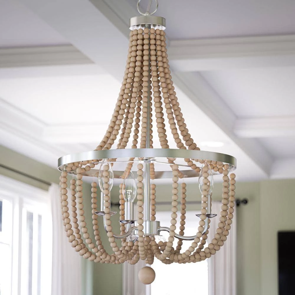Regas 3-Light Wood Chandelier by Kenroy Home 4 Regas 3-Light Wood Chandelier by Kenroy Home - Image 2