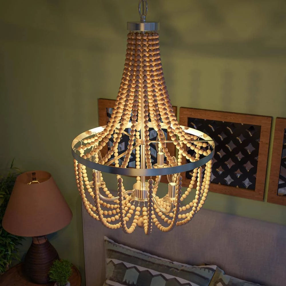 Regas 3-Light Wood Chandelier by Kenroy Home 8 Regas 3-Light Wood Chandelier by Kenroy Home - Image 6