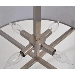 Wiley 4-Light Brushed Steel Pendant by Kenroy Home -Kenroy Home Sales brushed steel finish kenroy home chandeliers 93325bs 1f 1000