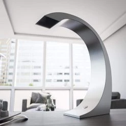 13 in. Brushed Steel Desk Lamp by Kenroy Home -Kenroy Home Sales brushed steel finish kenroy home desk lamps 32037bs fa 1000