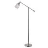 Thornton 56 in. Steel Floor Lamp with Clear Glass Shade by Kenroy Home -Kenroy Home Sales brushed steel finish kenroy home floor lamps 32975bs 64 1000