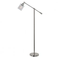 Thornton 56 in. Steel Floor Lamp with Clear Glass Shade by Kenroy Home