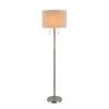 Sonata 58 in. Brushed Steel Floor Lamp with Cream Drum Shade by Kenroy Home -Kenroy Home Sales brushed steel finish kenroy home floor lamps 33063bs 64 1000