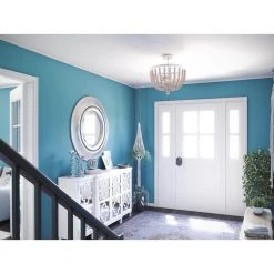 Dumas 3-Light Brushed Steel Wood Bead Semi-Flush Mount light by Kenroy Home 12 Dumas 3-Light Brushed Steel Wood Bead Semi-Flush Mount light by Kenroy Home -Kenroy Home Sales brushed steel finish kenroy home flush mount lights 93136bs 4f 1000