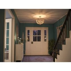 Dumas 3-Light Brushed Steel Wood Bead Semi-Flush Mount light by Kenroy Home 16 Dumas 3-Light Brushed Steel Wood Bead Semi-Flush Mount light by Kenroy Home -Kenroy Home Sales brushed steel finish kenroy home flush mount lights 93136bs 76 1000