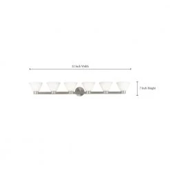 Maxwell 6-Light Brushed Steel Wall Vanity Light by Kenroy Home 16 Maxwell 6-Light Brushed Steel Wall Vanity Light by Kenroy Home -Kenroy Home Sales brushed steel finish kenroy home vanity lighting 91796bs 4f 1000