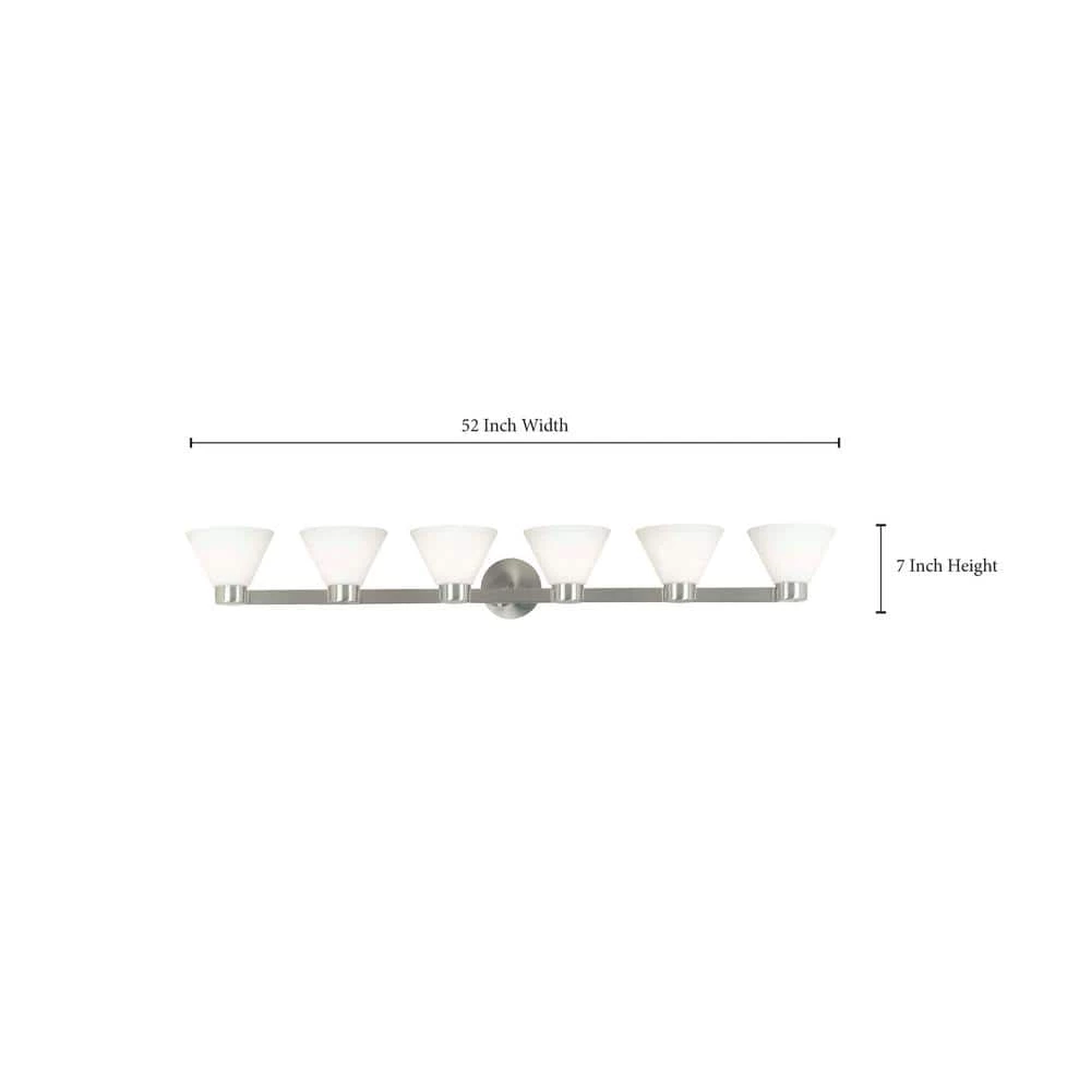 Maxwell 6-Light Brushed Steel Wall Vanity Light by Kenroy Home 7 Maxwell 6-Light Brushed Steel Wall Vanity Light by Kenroy Home - Image 5
