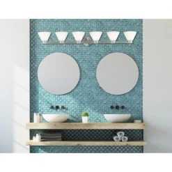 Maxwell 6-Light Brushed Steel Wall Vanity Light by Kenroy Home