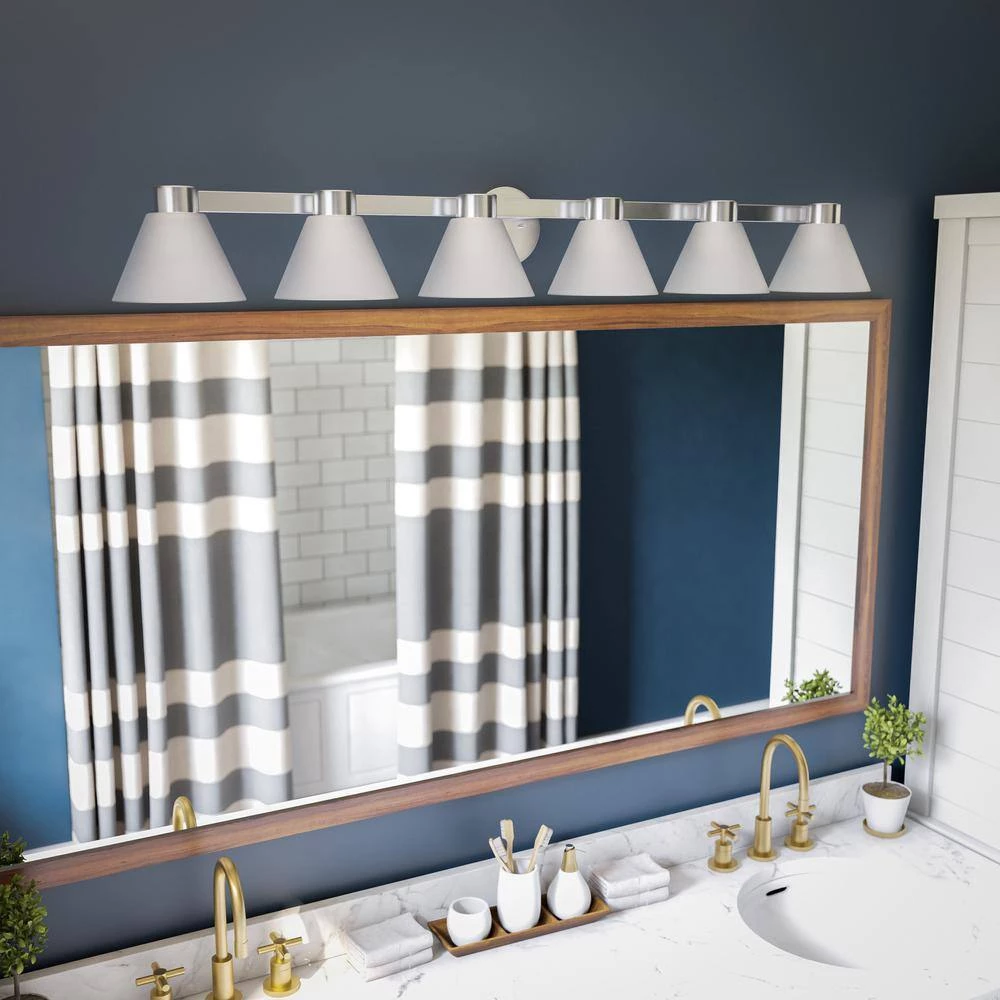 Maxwell 6-Light Brushed Steel Wall Vanity Light by Kenroy Home 4 Maxwell 6-Light Brushed Steel Wall Vanity Light by Kenroy Home - Image 2