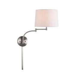 Seven 1-Light Brushed Steel Swing Arm Lamp by Kenroy Home