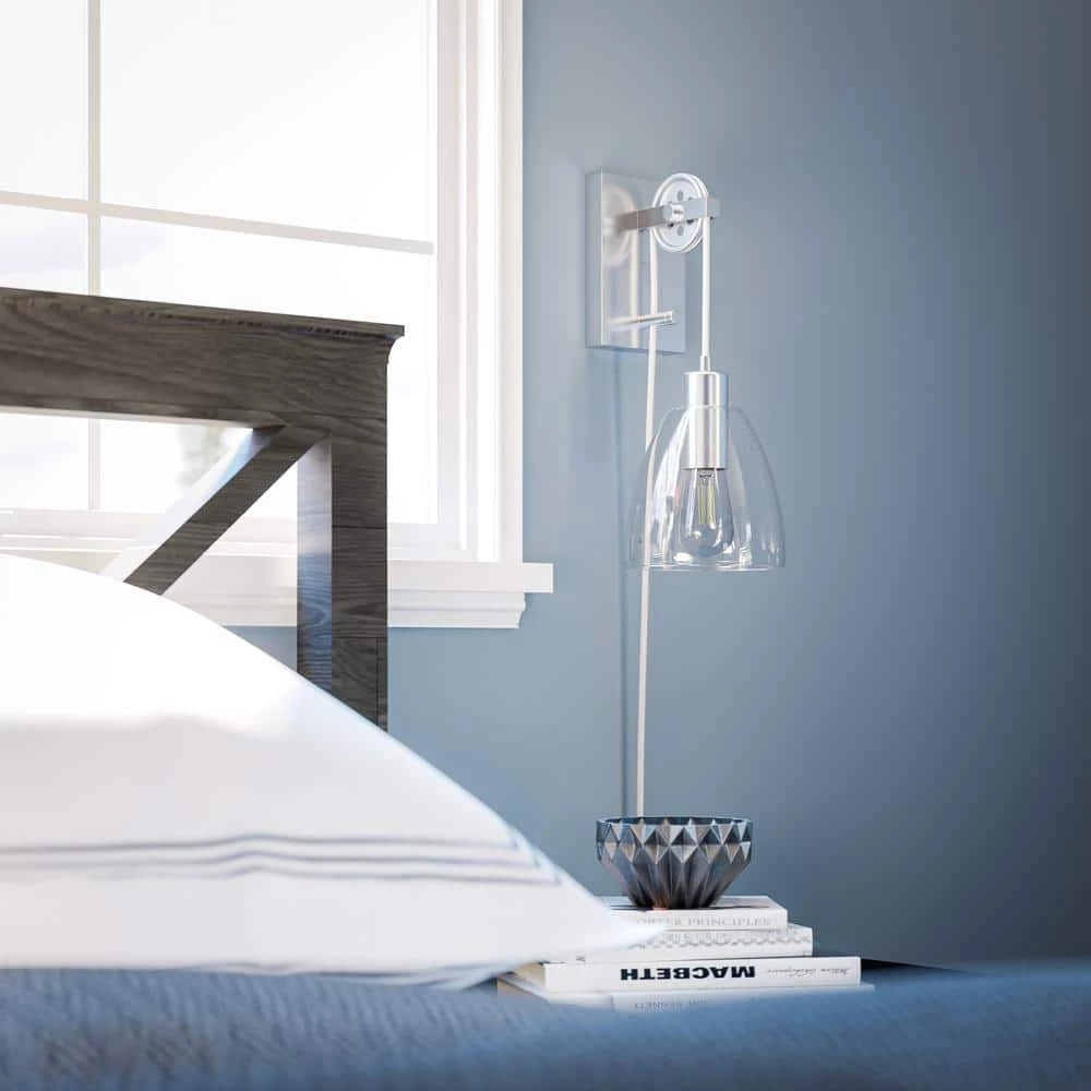 Edis 1-Light Brushed Steel Wall Sconce by Kenroy Home 5 Edis 1-Light Brushed Steel Wall Sconce by Kenroy Home - Image 3