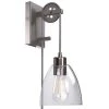 Edis 1-Light Brushed Steel Wall Sconce by Kenroy Home