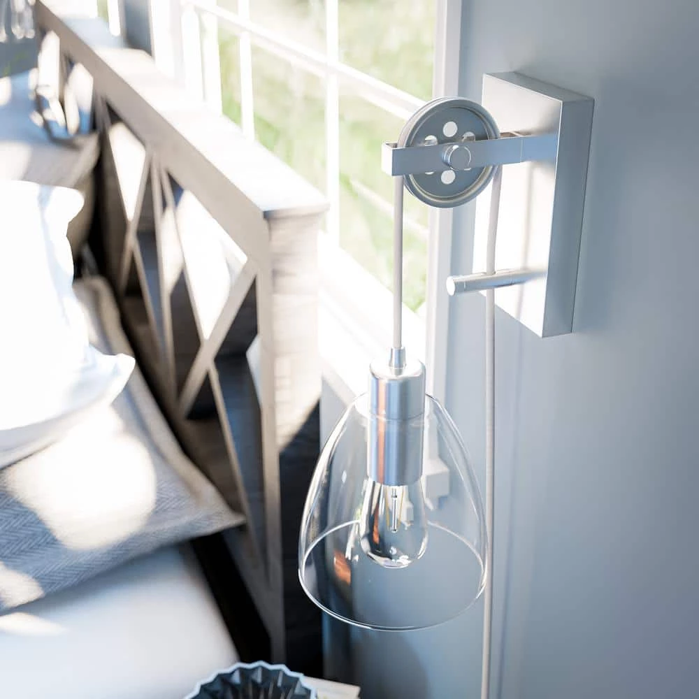 Edis 1-Light Brushed Steel Wall Sconce by Kenroy Home 9 Edis 1-Light Brushed Steel Wall Sconce by Kenroy Home - Image 7