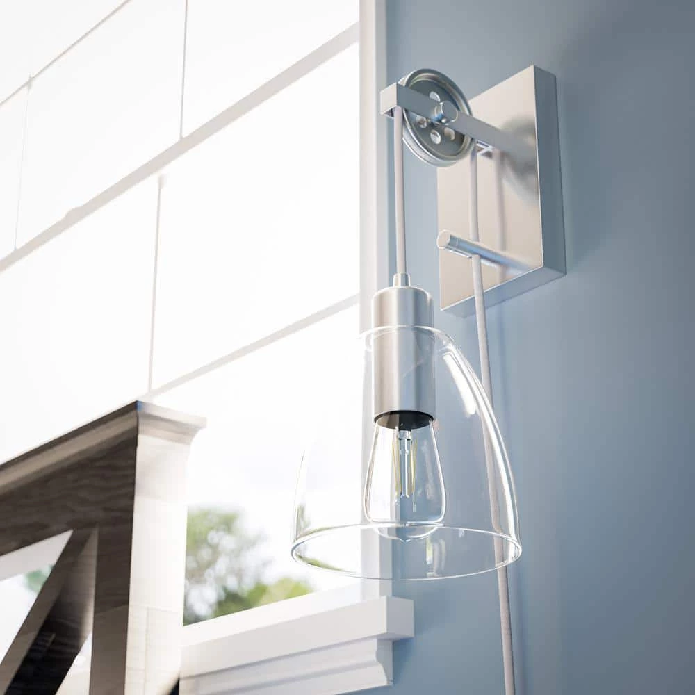 Edis 1-Light Brushed Steel Wall Sconce by Kenroy Home 8 Edis 1-Light Brushed Steel Wall Sconce by Kenroy Home - Image 6