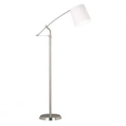 Reeler 54-64 in. Brushed Steel Floor Lamp by Kenroy Home