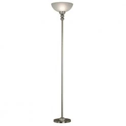 Baubles 72 in. Brushed Steel Torchiere by Kenroy Home
