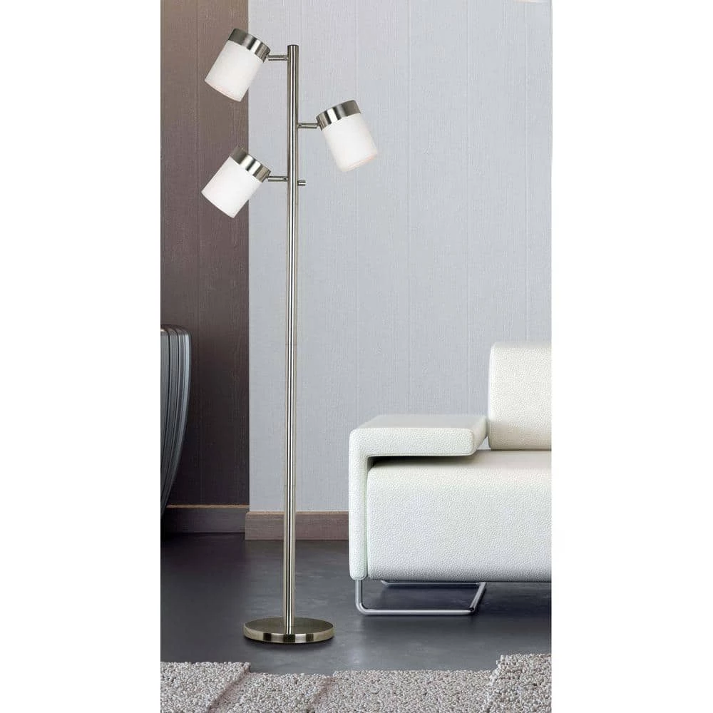 Roarke 65 in. Brushed Steel Floor Lamp by Kenroy Home 5 Roarke 65 in. Brushed Steel Floor Lamp by Kenroy Home - Image 3