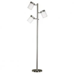 Roarke 65 in. Brushed Steel Floor Lamp by Kenroy Home