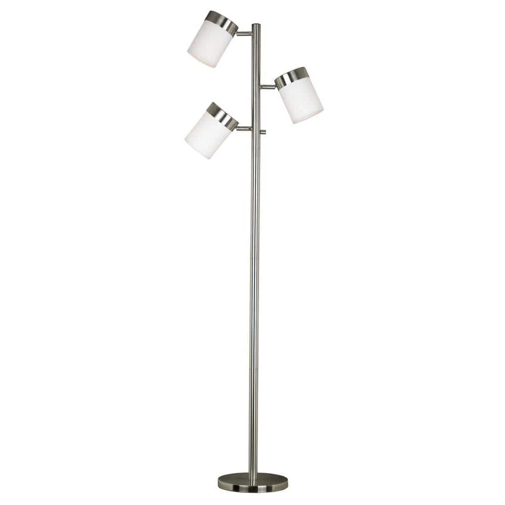 Roarke 65 in. Brushed Steel Floor Lamp by Kenroy Home 3 Roarke 65 in. Brushed Steel Floor Lamp by Kenroy Home