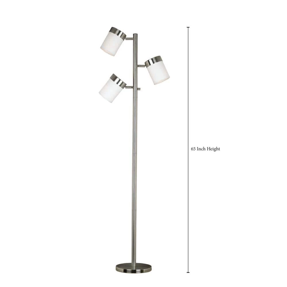 Roarke 65 in. Brushed Steel Floor Lamp by Kenroy Home 4 Roarke 65 in. Brushed Steel Floor Lamp by Kenroy Home - Image 2