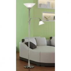 Rush 72 in. Brushed Steel Torchiere by Kenroy Home -Kenroy Home Sales brushed steel kenroy home floor lamps 21002bs 31 1000