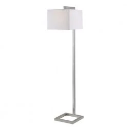 4 Square 64 in. Brushed Steel Floor Lamp by Kenroy Home