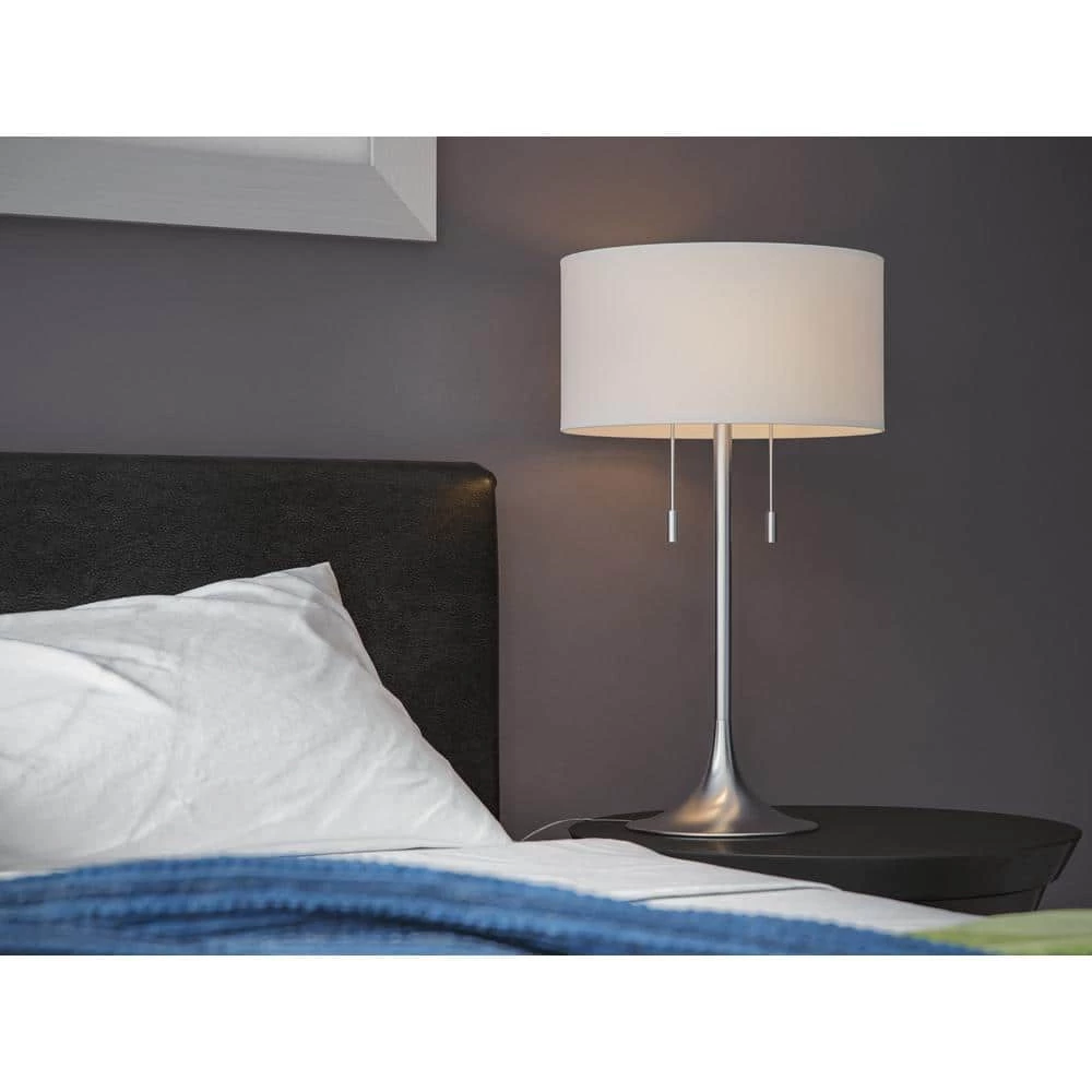 Stowe 30 in. Brushed Steel Table Lamp by Kenroy Home 5 Stowe 30 in. Brushed Steel Table Lamp by Kenroy Home - Image 3