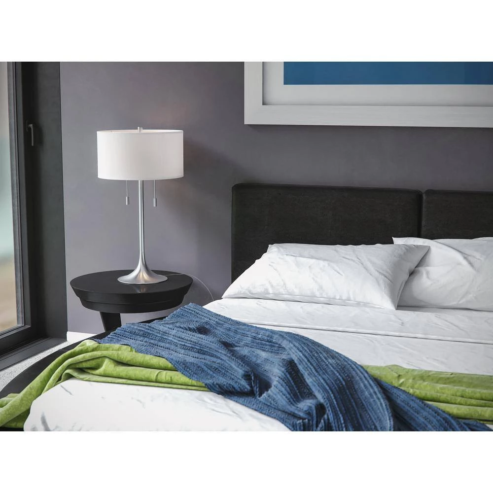 Stowe 30 in. Brushed Steel Table Lamp by Kenroy Home 4 Stowe 30 in. Brushed Steel Table Lamp by Kenroy Home - Image 2